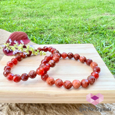Mexican Fire Opal 8Mm Faceted Bracelet