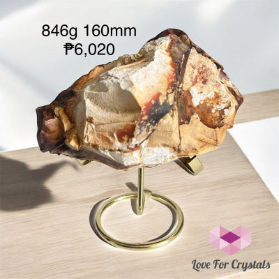 Mookaite Jasper Large Raw with Stand 846g 160mm Raw Crystal