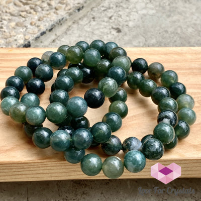 Moss Agate Bracelet 10Mm (Wealth)