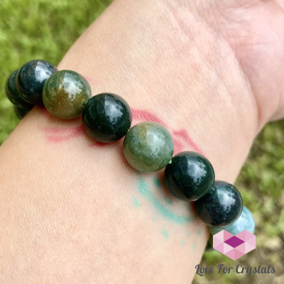 Moss Agate Bracelet 10Mm (Wealth)