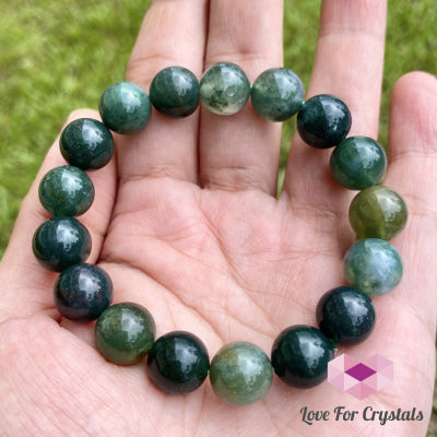 Moss Agate Bracelet 10Mm (Wealth)