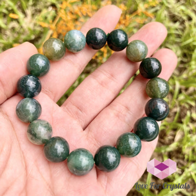 Moss Agate Bracelet 10Mm (Wealth) 6.0