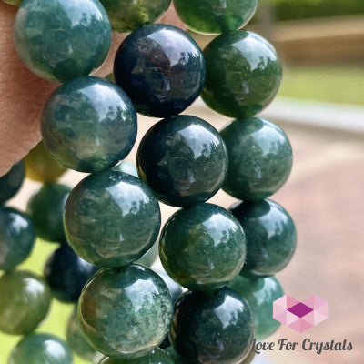 Moss Agate Bracelet 10Mm (Wealth) 7.0