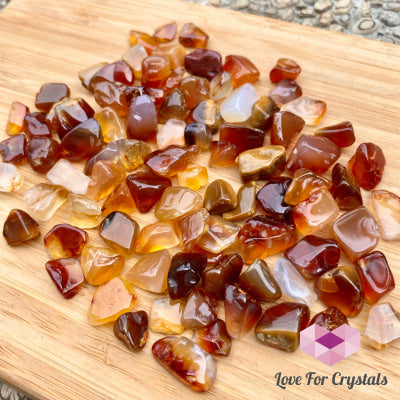 Natural Agate Chips In A Pouch Tumbled