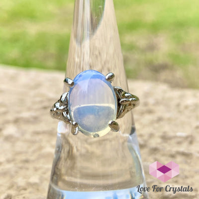 Opalite Oval Ring (Zinc Alloy Metal) Size 9.5