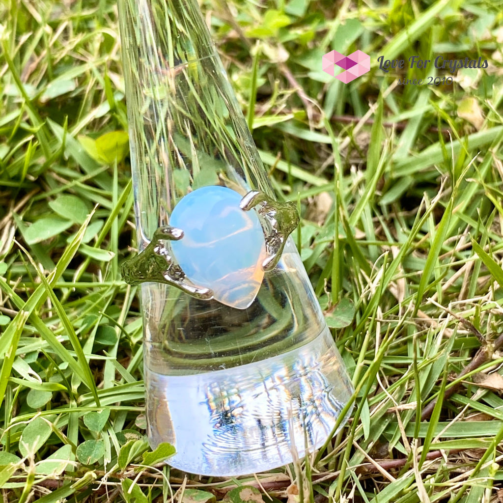 Opalite Teardrop Ring (Zinc Alloy Metal)