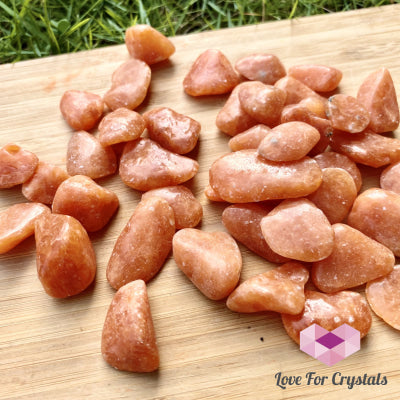 Orange Calcite Tumbled Stones (Brazil)
