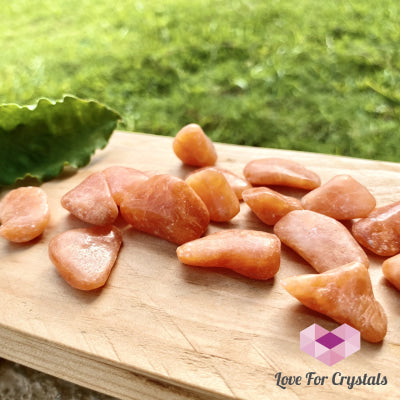 Orange Calcite Tumbled Stones (Brazil)