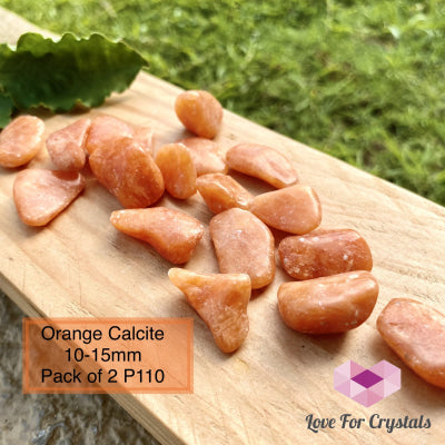 Orange Calcite Tumbled Stones (Brazil)