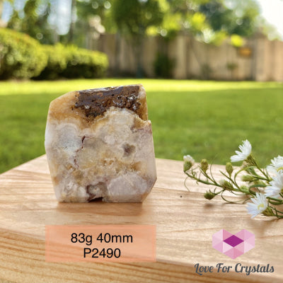 Pink Amethyst Druzy Freeform (Brazil) 83G 40Mm Raw