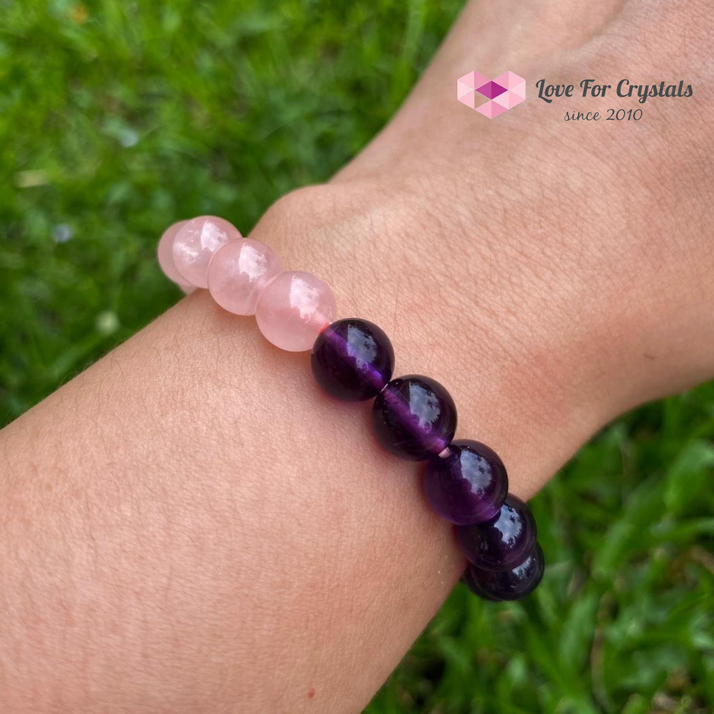 Pisces Zodiac Remedy Bracelet (Rose Quartz & Amethyst)