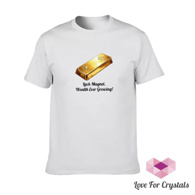 Prosperity Gold Bar (Shirts of Fortune) by Fort M Treasures White L