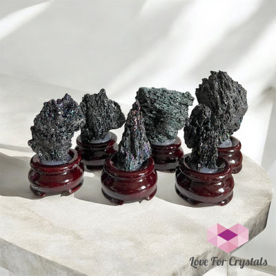 Rainbow Stone Raw with Stand Raw crystal