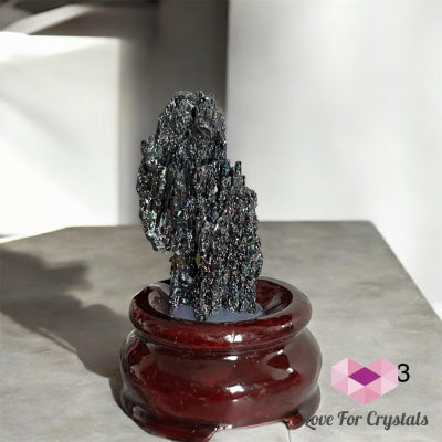 Rainbow Stone Raw with Stand photo3 - 60g 67mm Raw crystal