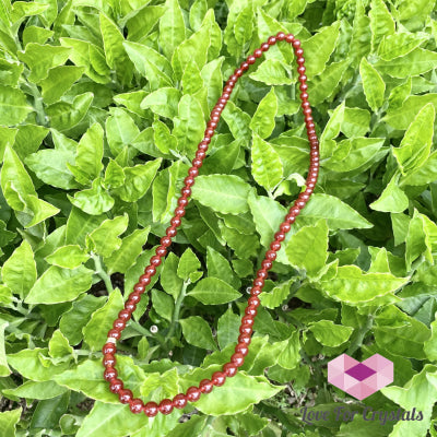 Red Agate 15 Long Necklace With 14K Gold-Filled Bead