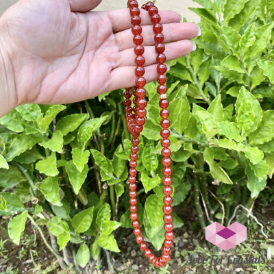 Red Agate 15 Long Necklace With 14K Gold-Filled Bead