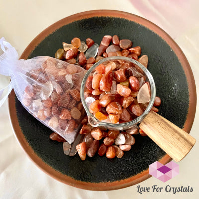 Red Rutile Chips In A Pouch