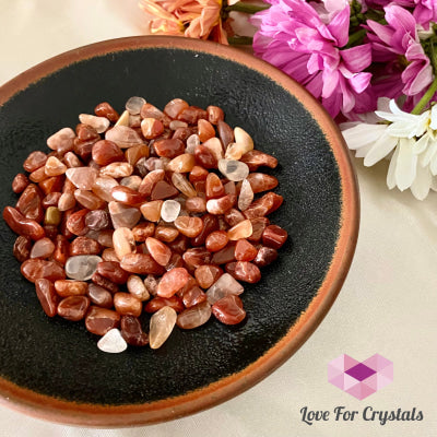 Red Rutile Chips In A Pouch