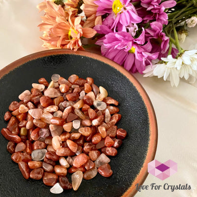 Red Rutile Chips In A Pouch
