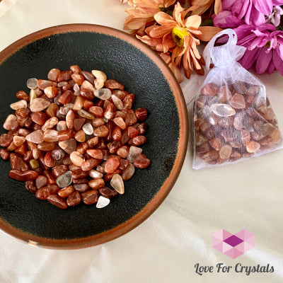 Red Rutile Chips In A Pouch