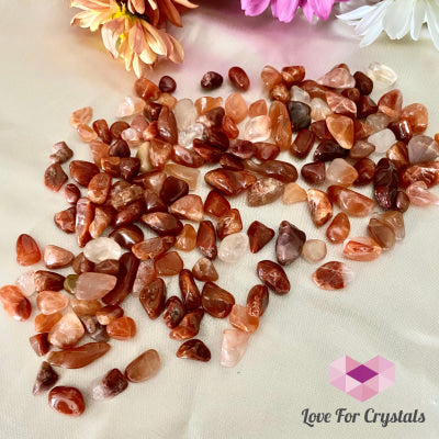 Red Rutile Chips In A Pouch