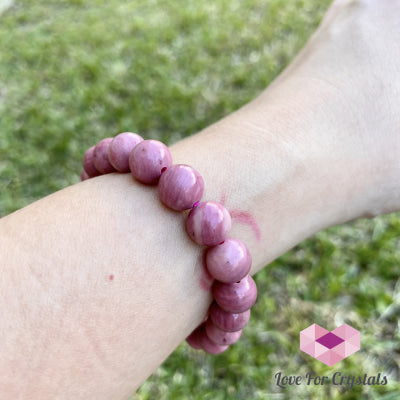 Rhodonite Bracelet 8Mm (Madagascar) 5.5 (Small)