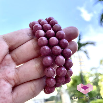 Rhodonite Bracelet 8Mm (Madagascar) 6 (Medium)