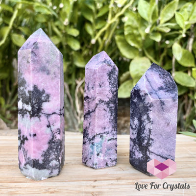 Rhodonite Points (Brazil) Standing