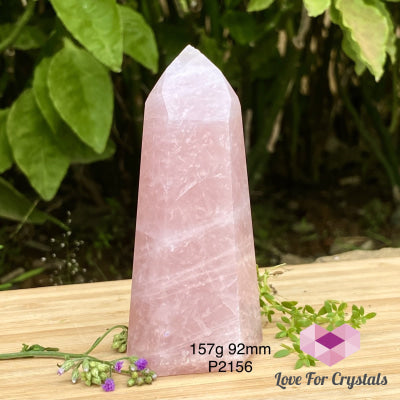 Rose Quartz Crystal Point (Brazil) Standing 157G 92Mm Points
