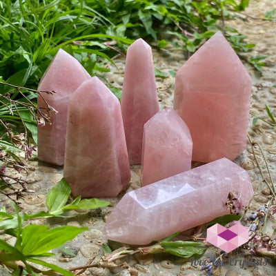 Rose Quartz Crystal Point (Brazil) Standing Points