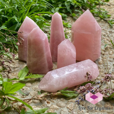 Rose Quartz Crystal Point (Brazil) Standing Points