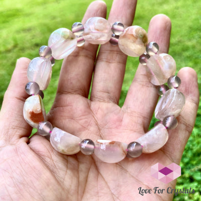 Sakura Cherry Blossom Agate Bracele Bracelet