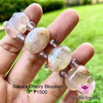 Sakura Cherry Blossom Agate Bracele Bracelet