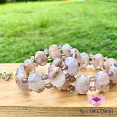Sakura Cherry Blossom Agate Bracele Bracelet