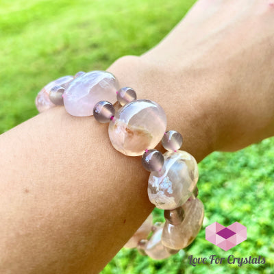 Sakura Cherry Blossom Agate Bracele 7.0 Bracelet