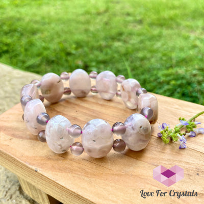 Sakura Cherry Blossom Agate Bracele Bracelet