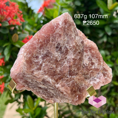 Strawberry Quartz Raw 637g 107mm Raw Crystal
