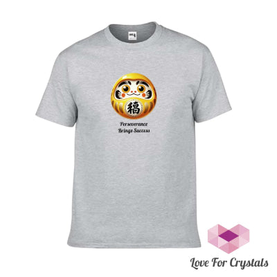 Wish Granting Daruma (Shirts of Fortune) by Fort M Treasures Grey XL