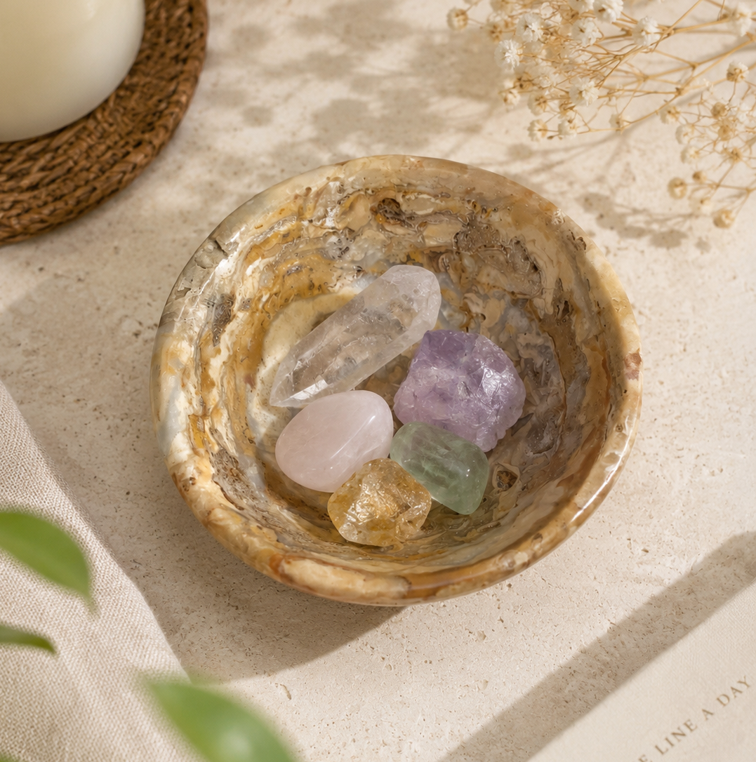 Crazy Lace Agate Crystal Bowl