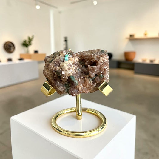 Lepidolite Crystallized with Green Tourmaline