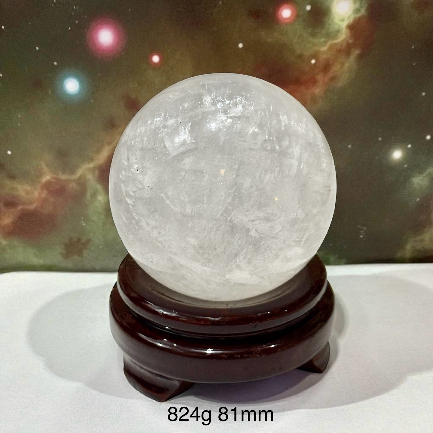 White Calcite Large Sphere (Pre-encoded and Activated)