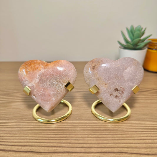 Pink Amethyst Druzy Heart (Brazil)