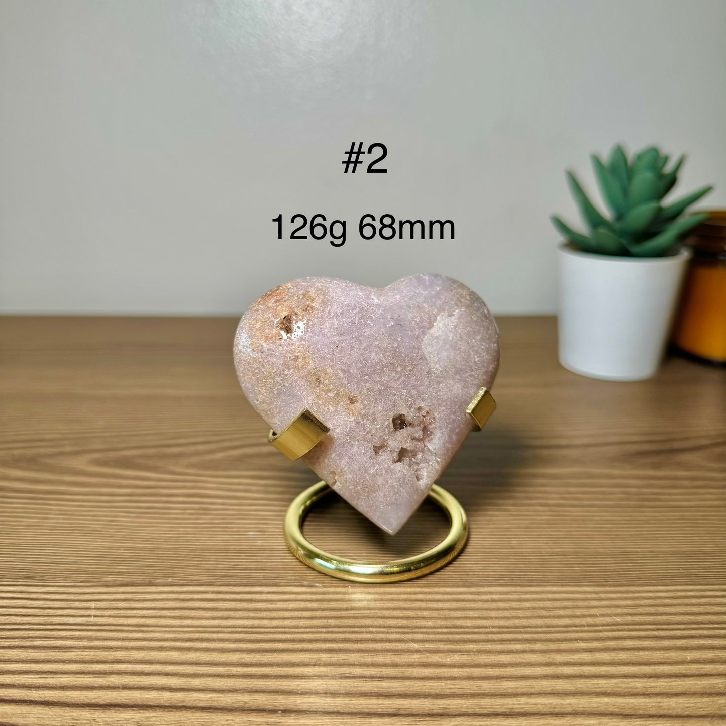 Pink Amethyst Druzy Heart (Brazil)
