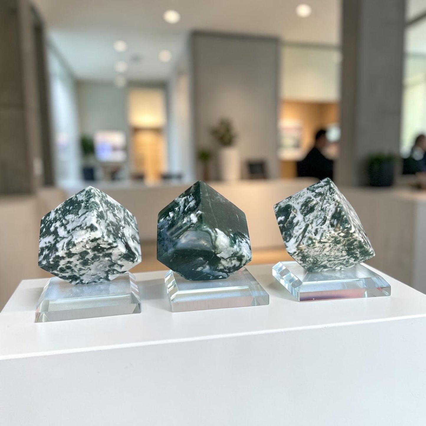 Moss Agate Cube