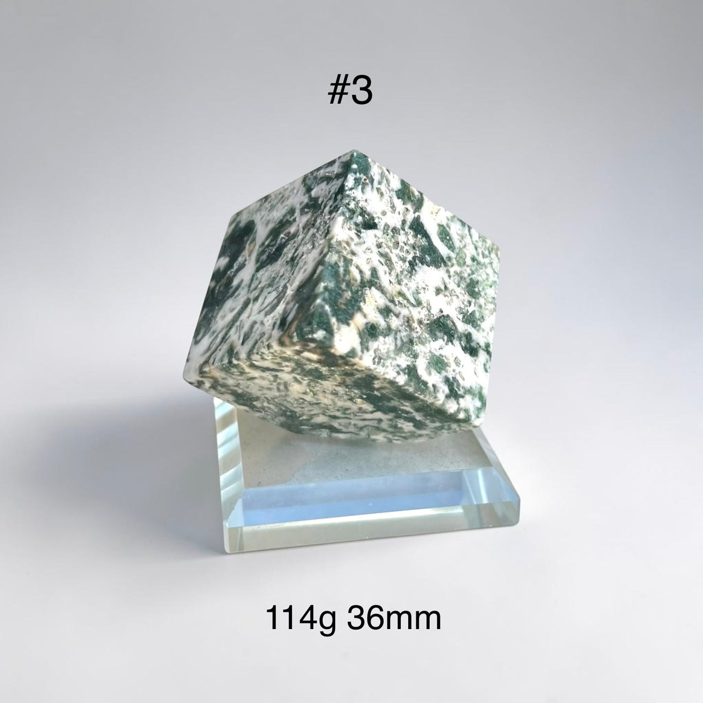 Moss Agate Cube