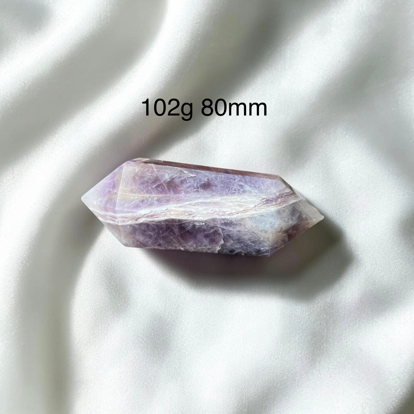 Chevron Amethyst Double Terminated with Gold Stand