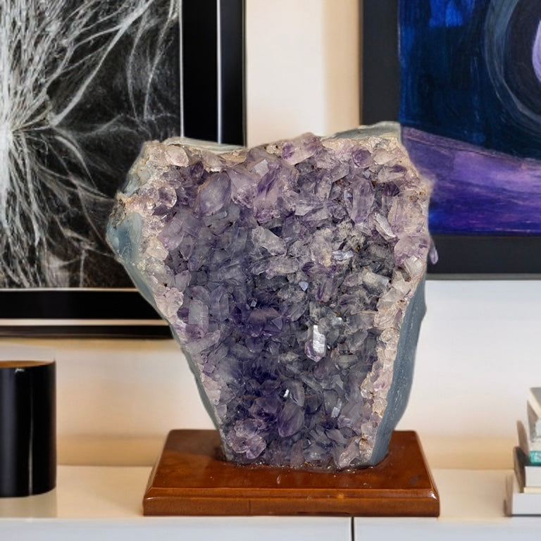 Amethyst Wall Cluster Geode - Brazil (Success Anchor)