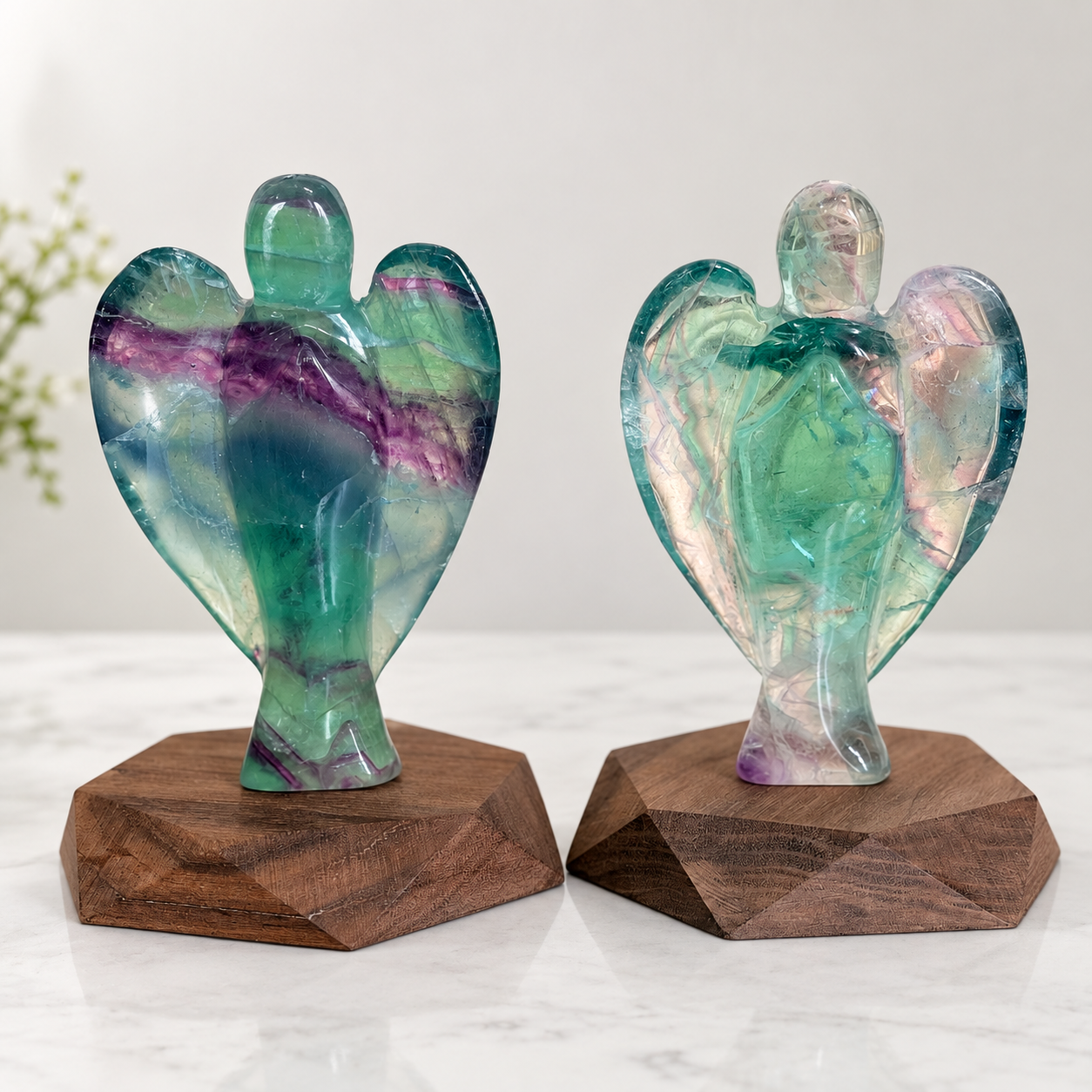 Rainbow Fluorite Angel (130-140mm)