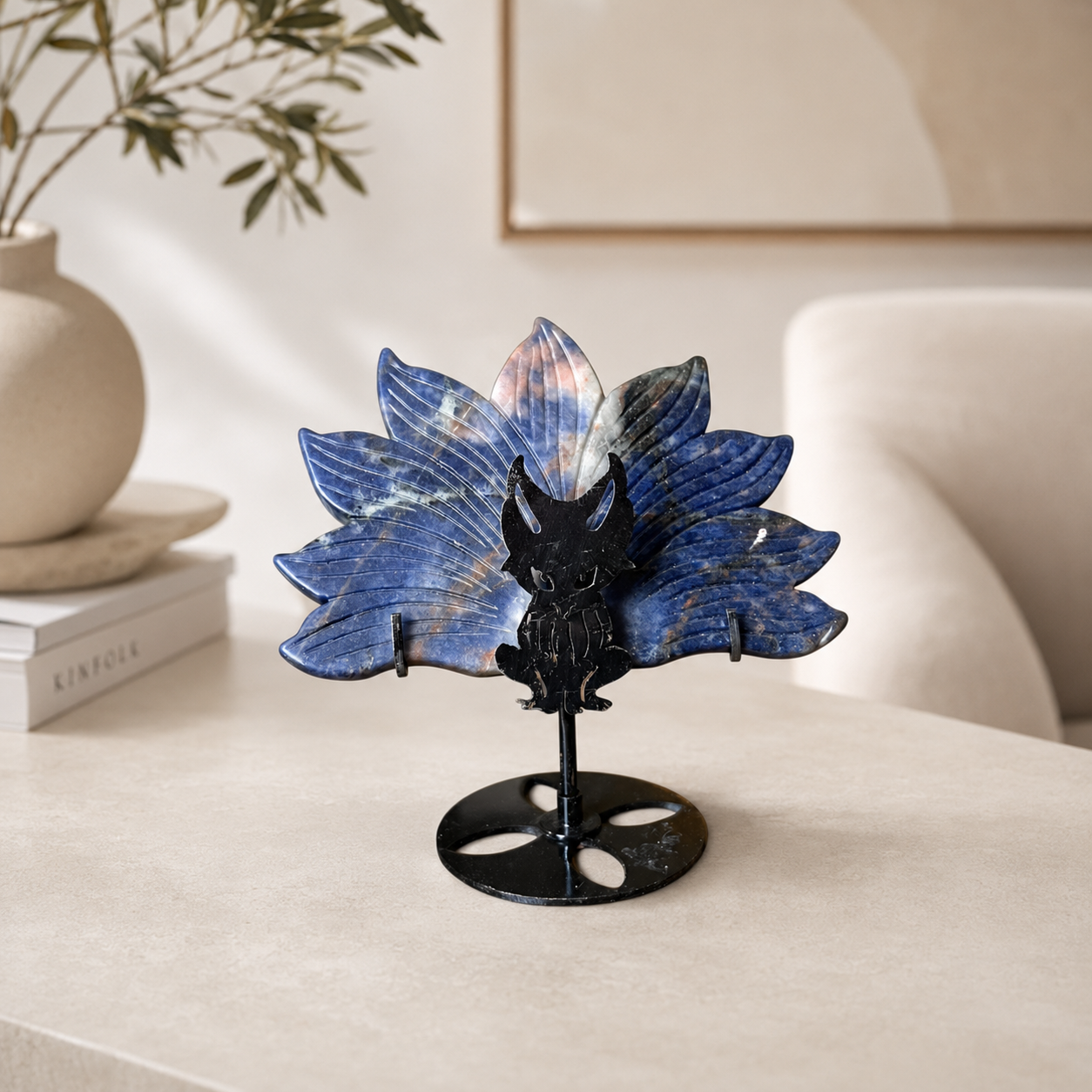 Blue Sodalite Nine-Tailed Fox