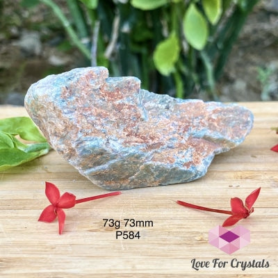 Amazonite With Iron & Feldspar (Brazil) 73G 73Mm Raw